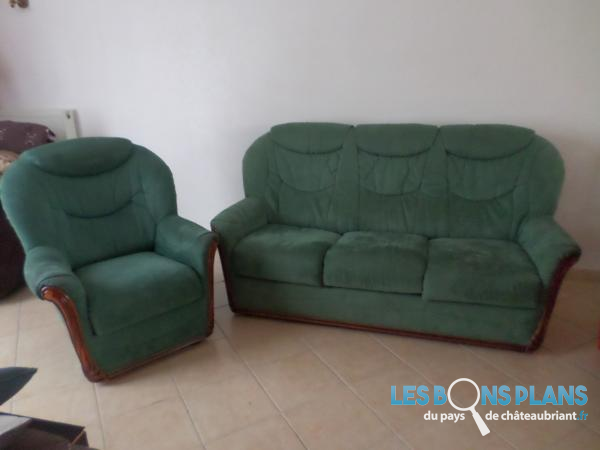 Canapé  3 places +  fauteuil
